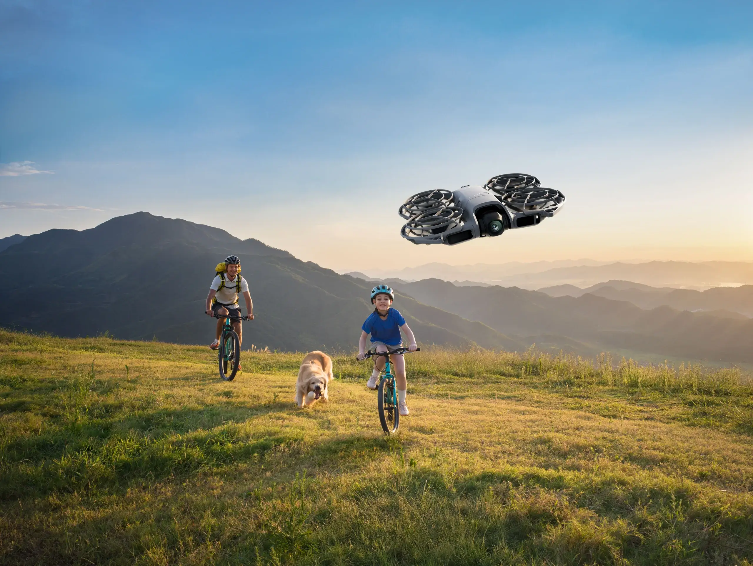 DJI Neo 2 filming a family outing