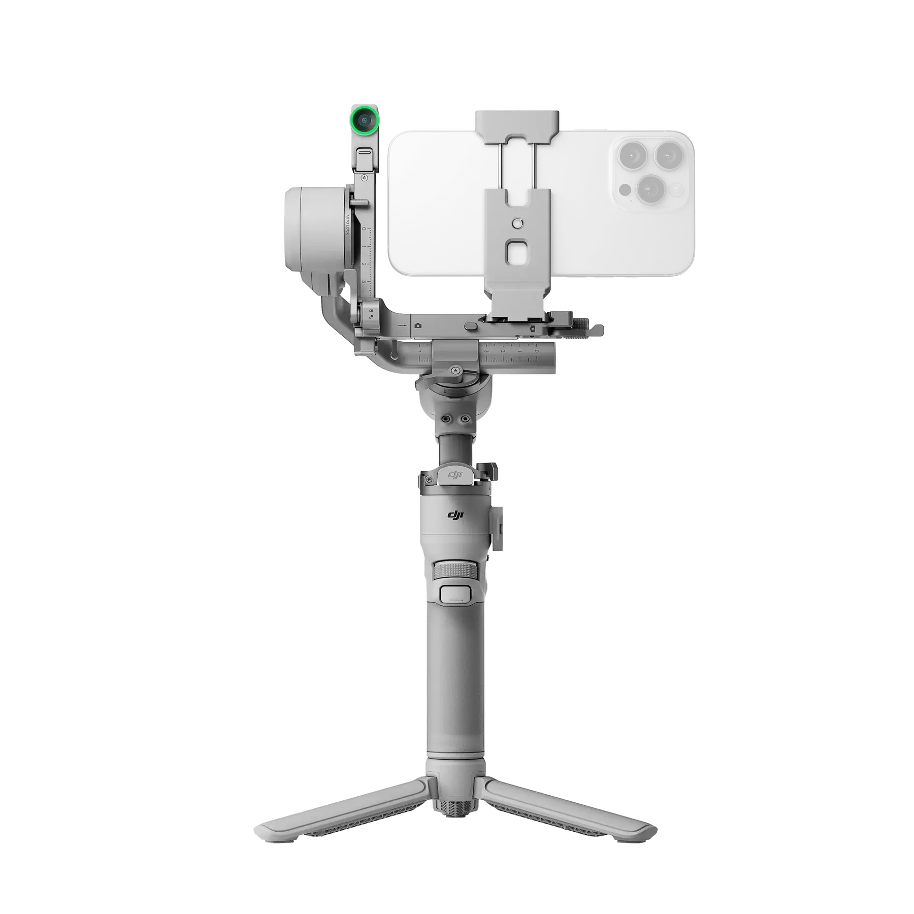 DJI RS 4 Mini configured with a smartphone