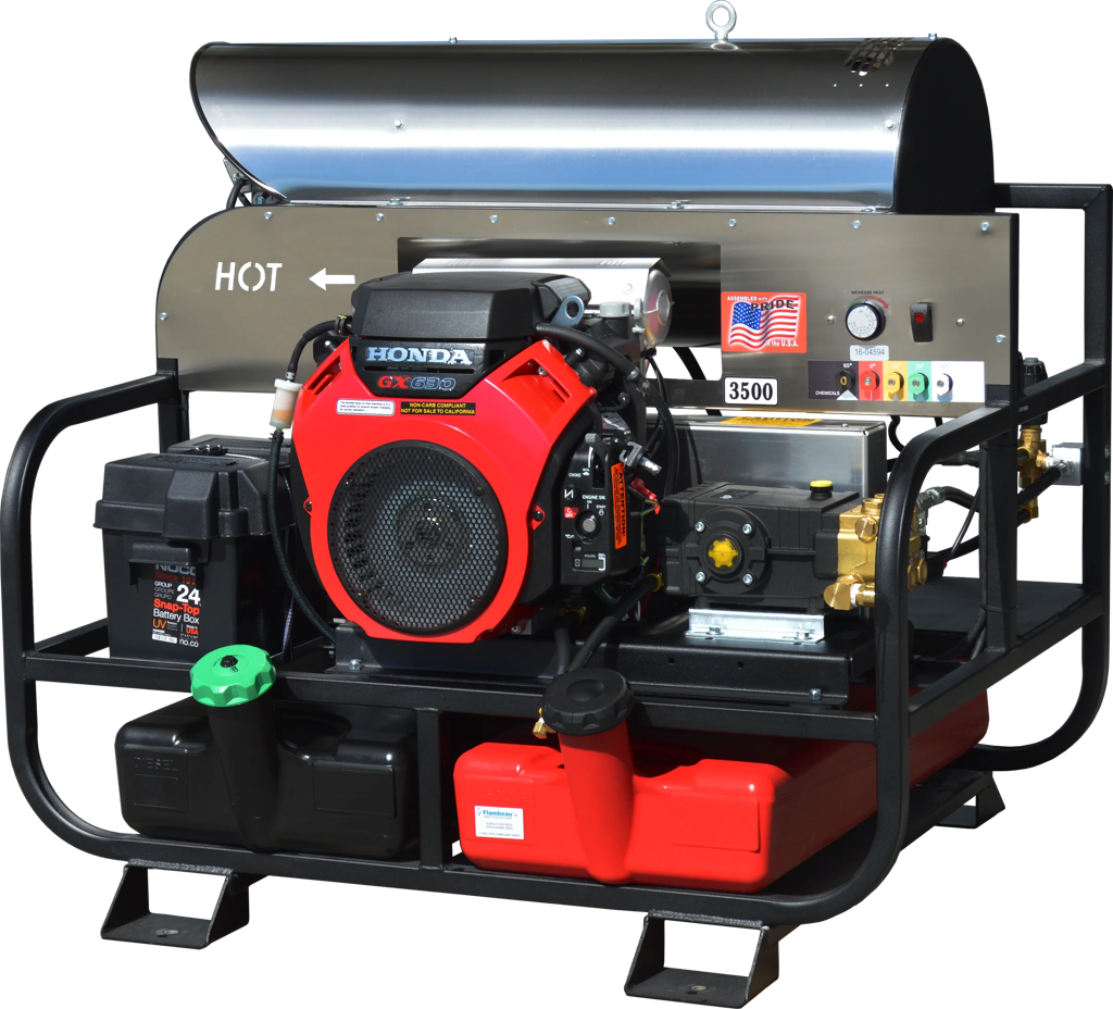 Pressure Pro 8GPM @ 3500PSI Hot Water Skid