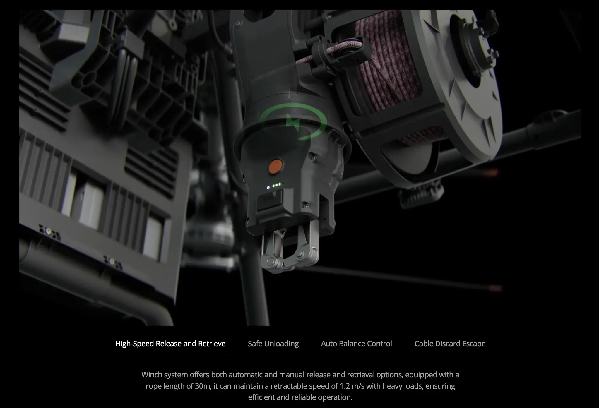 DJI FlyCart 100 (FC100) Dual-Battery Flagship Winch Lifting System product image 2