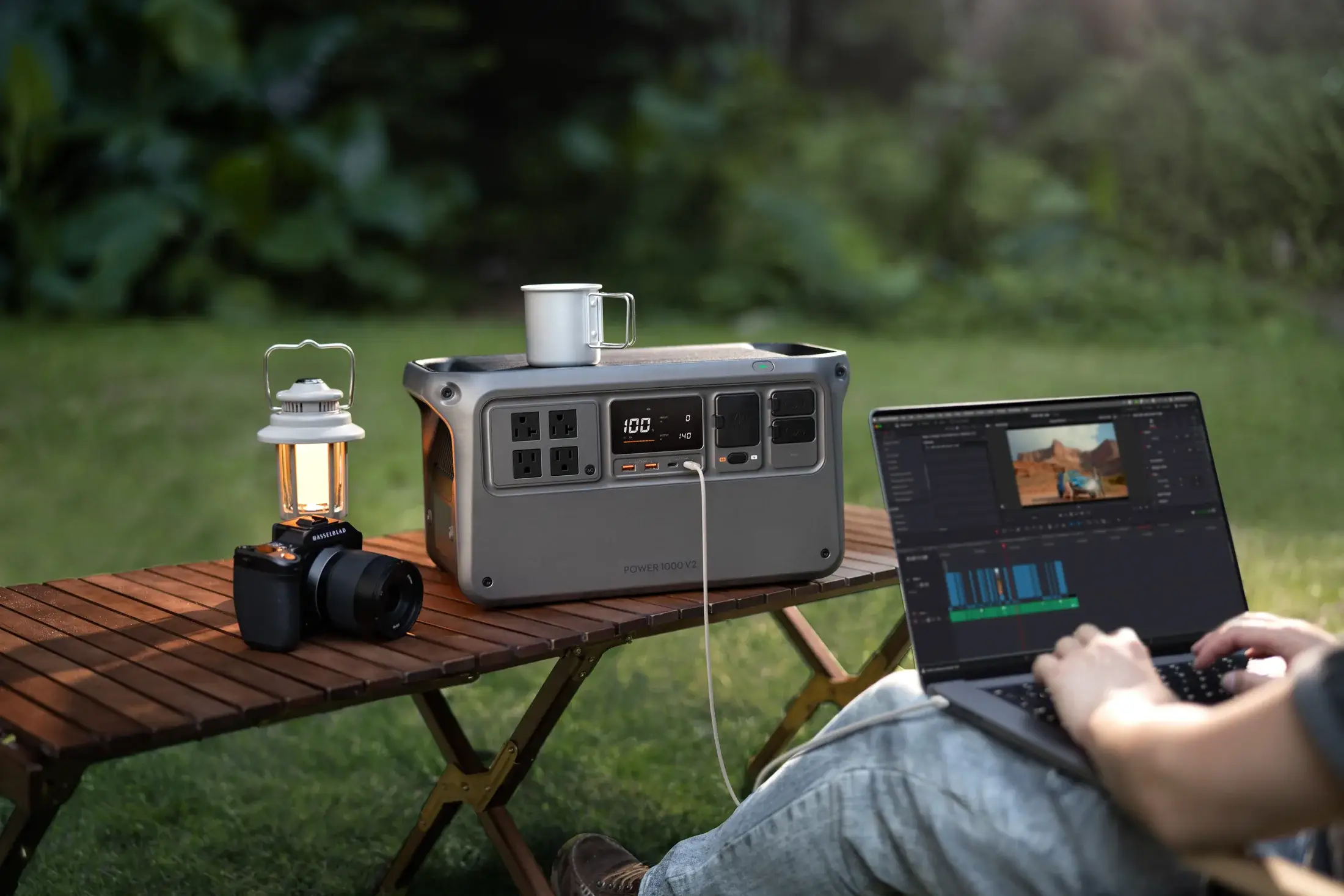 DJI Power 1000 V2 on a field worksite