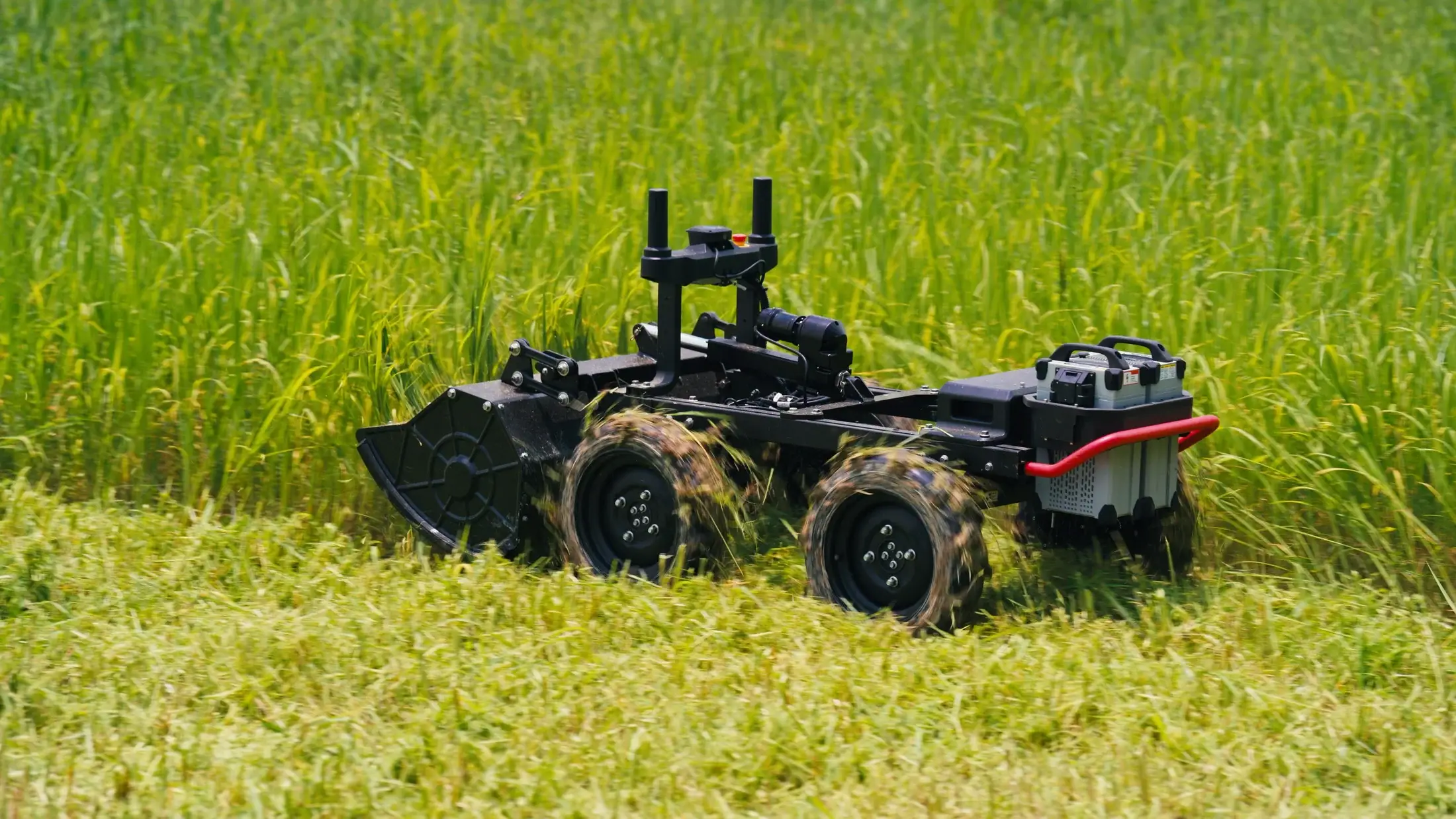 XAG RM80 working on uneven ground